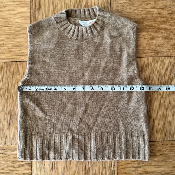 Zara Kids 3-4Y Cashmere Sweater Vest Tan Camel Brown Sleeveless Crewneck - Picture 5 of 6